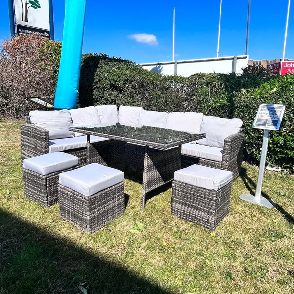 Ashwin Rattan Dining Set 9 PERSON