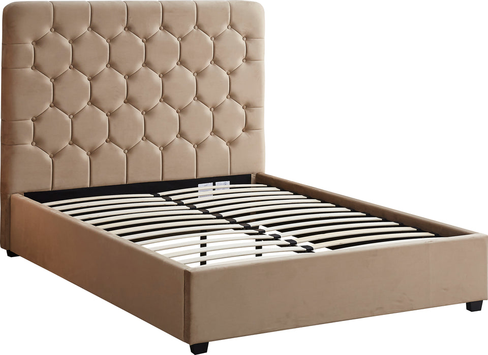 Madison 5' Bed Fawn Velvet Fabric
