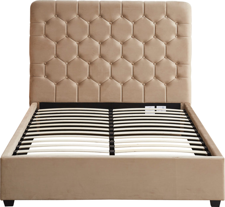 Madison 5' Bed Fawn Velvet Fabric