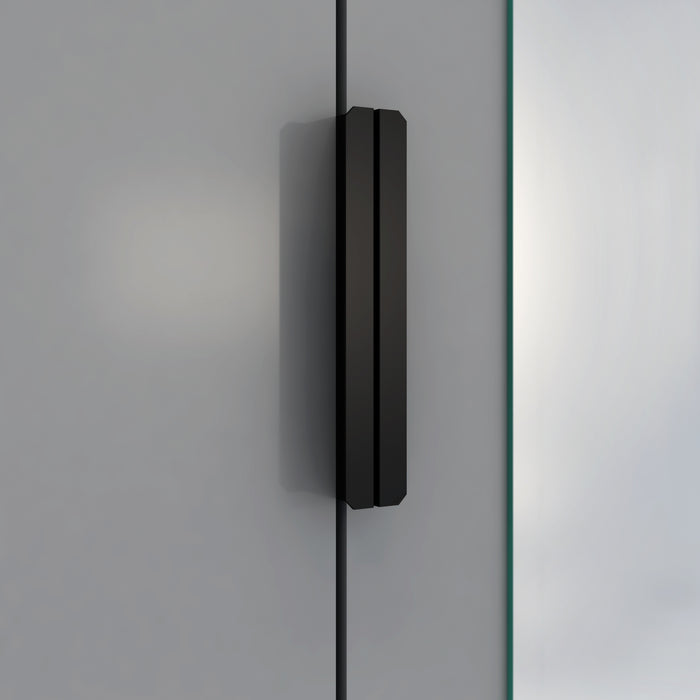 Madrid 2 Door 1 Drawer Mirrored Wardrobe Grey/White Gloss