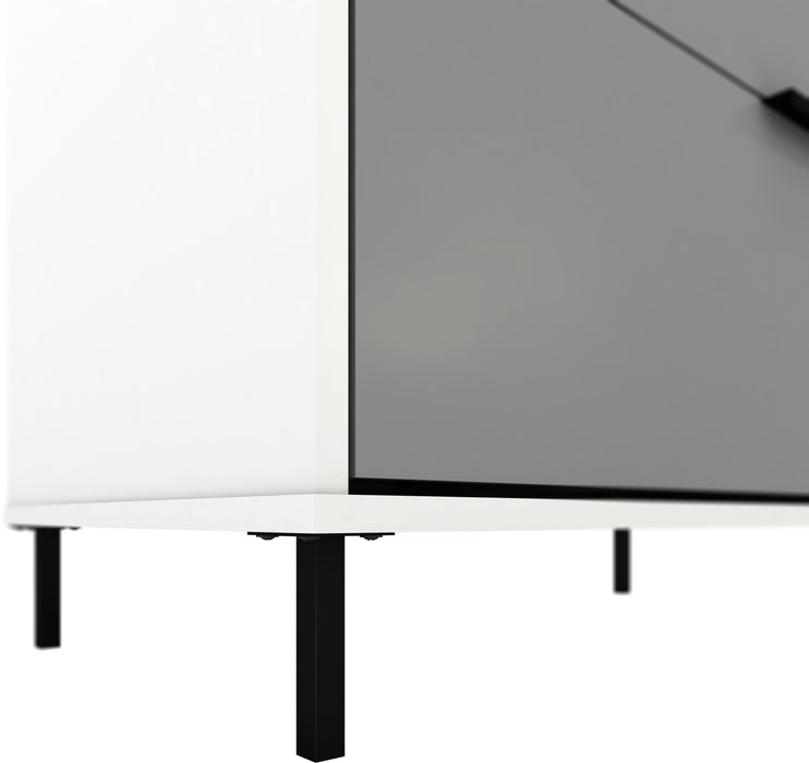 Madrid 3+2 Drawer Chest Grey/White Gloss