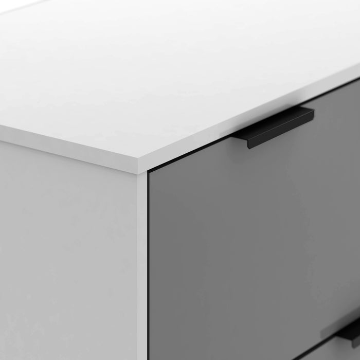 Madrid 3+2 Drawer Chest Grey/White Gloss