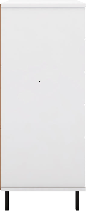 Madrid 5 Drawer Chest Grey/White Gloss