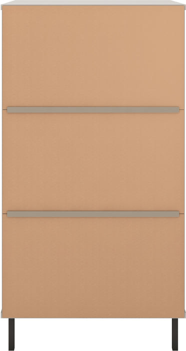 Madrid 5 Drawer Chest Grey/White Gloss