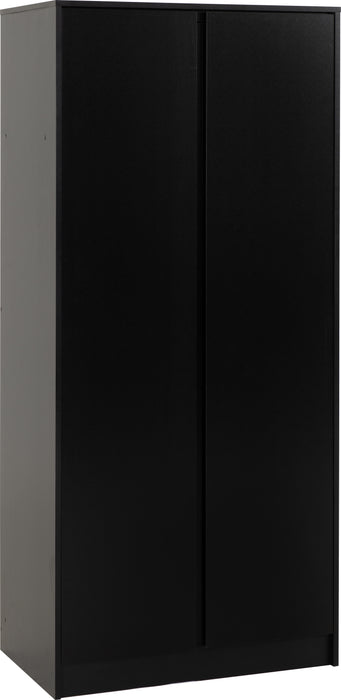 Malvern 2 Door Wardrobe Bedroom Set Black