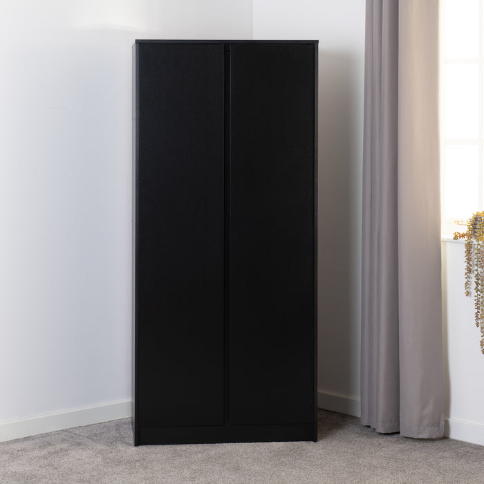 Malvern 2 Door Wardrobe Black