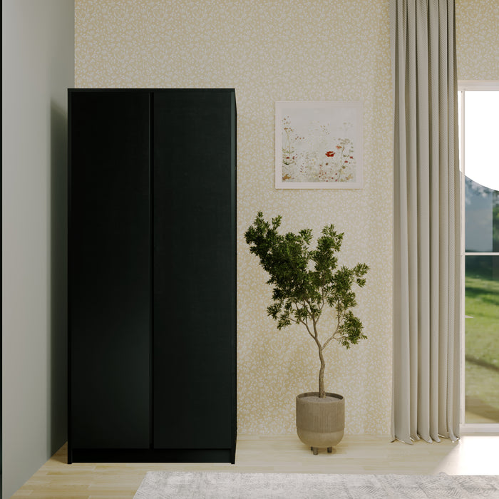 Malvern 2 Door Wardrobe Black