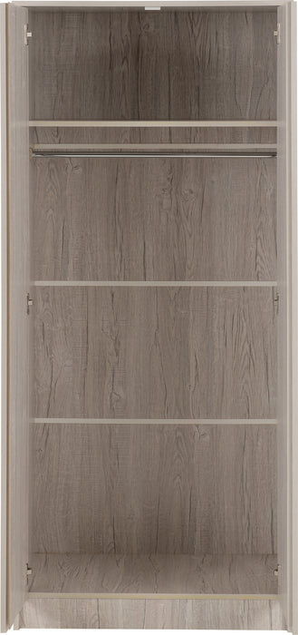 Malvern 2 Door Wardrobe Bedroom Set Urban Snow