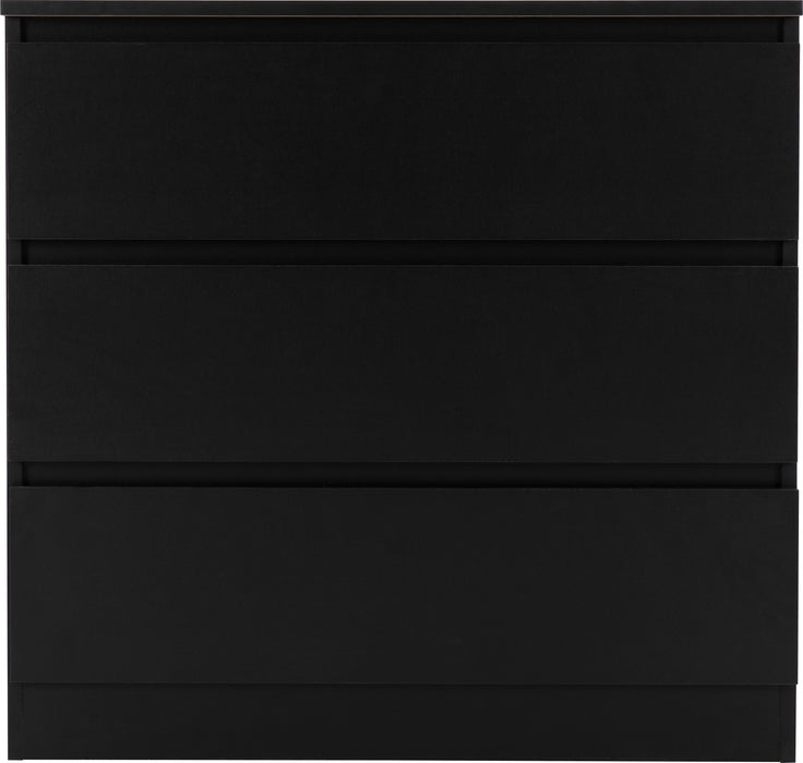 Malvern 3 Drawer Chest Black
