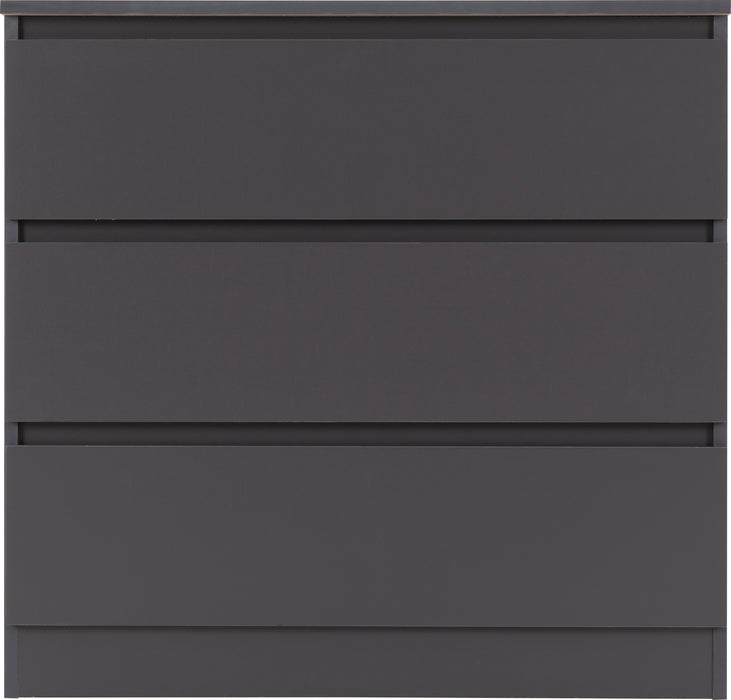 Malvern 3 Drawer Chest Grey