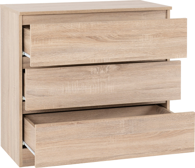 Malvern 3 Drawer Chest Sonoma Oak Effect
