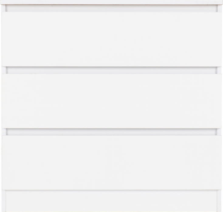 Malvern 3 Drawer Chest White