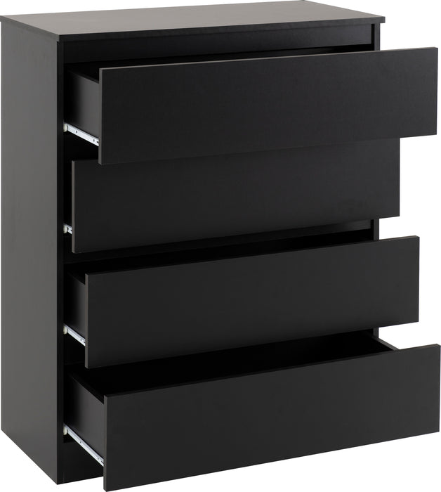 Malvern 4 Drawer Chest Black