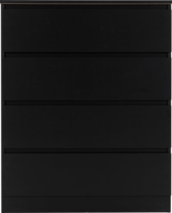 Malvern 4 Drawer Chest Black