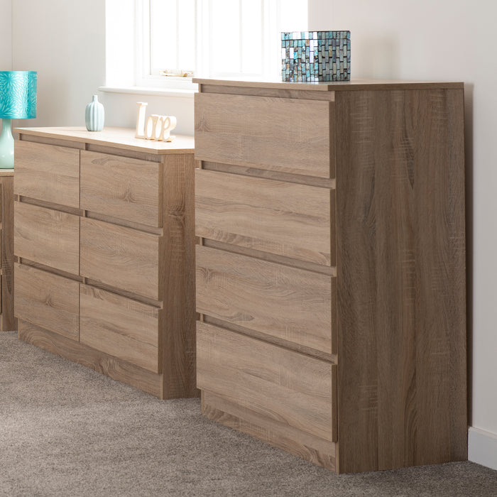 Malvern 4 Drawer Chest Sonoma Oak Effect