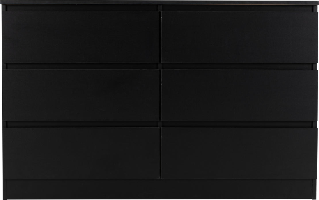 Malvern 6 Drawer Chest Black