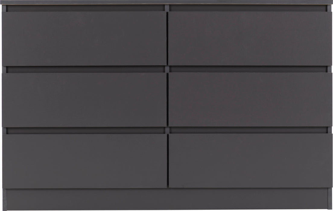 Malvern 6 Drawer Chest Grey