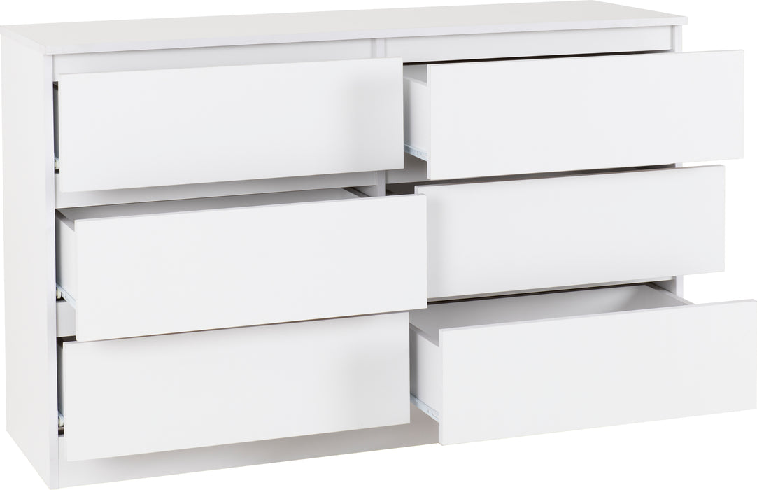 Malvern 6 Drawer Chest White