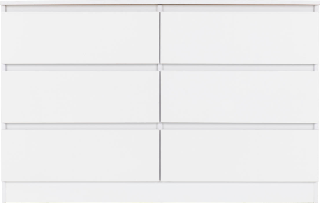 Malvern 6 Drawer Chest White