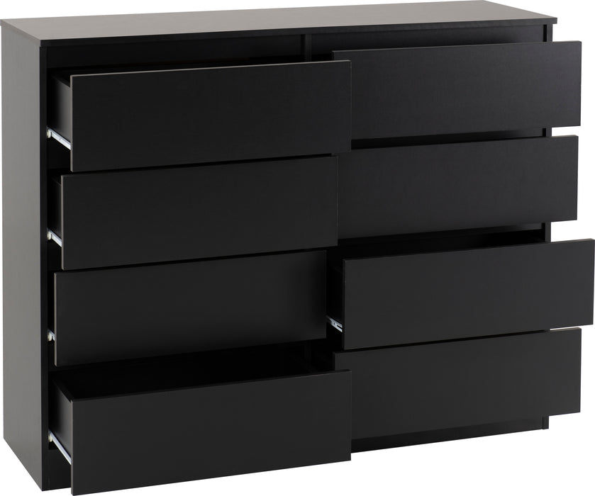 Malvern 8 Drawer Chest Black