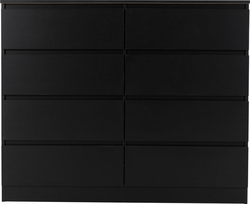 Malvern 8 Drawer Chest Black