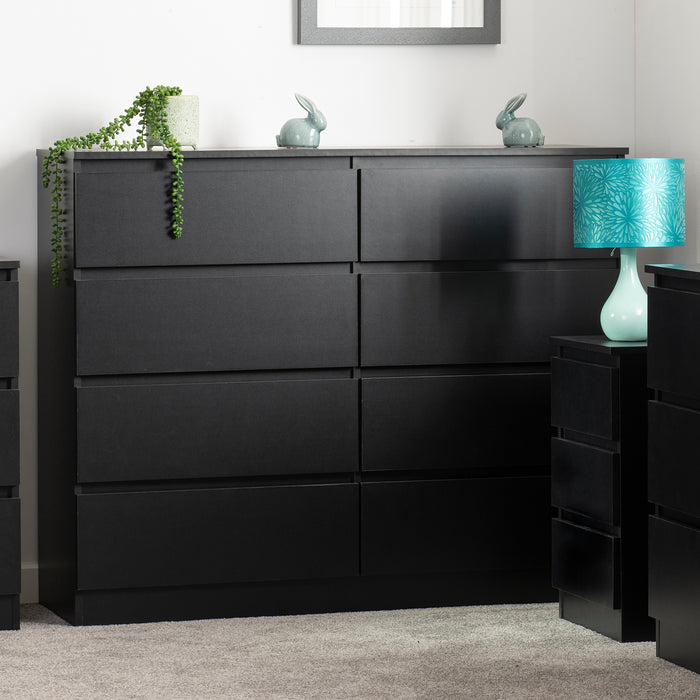 Malvern 8 Drawer Chest Black