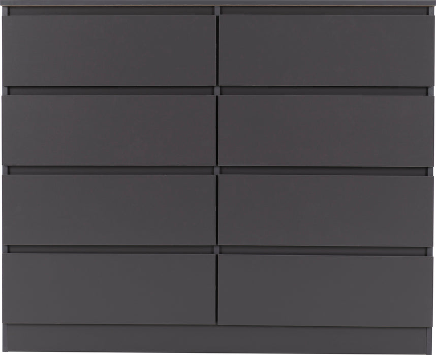 Malvern 8 Drawer Chest Grey