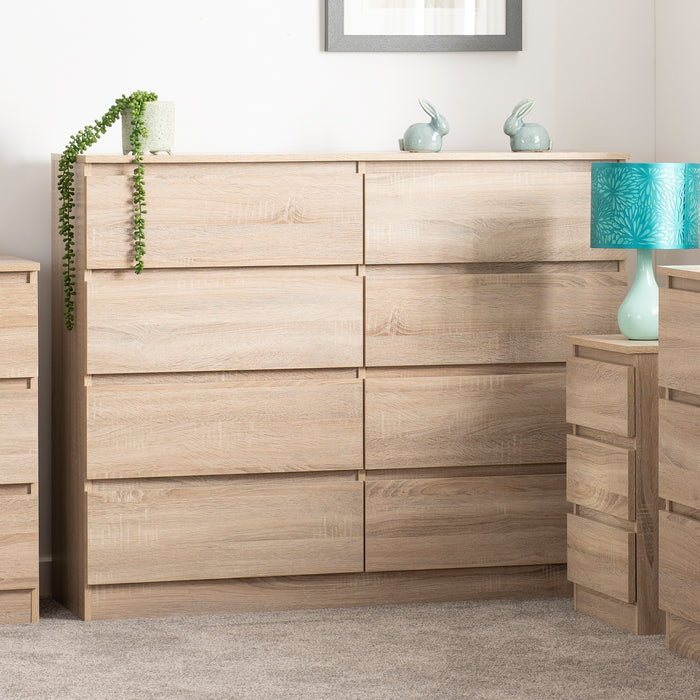 Malvern 8 Drawer Chest Sonoma Oak Effect