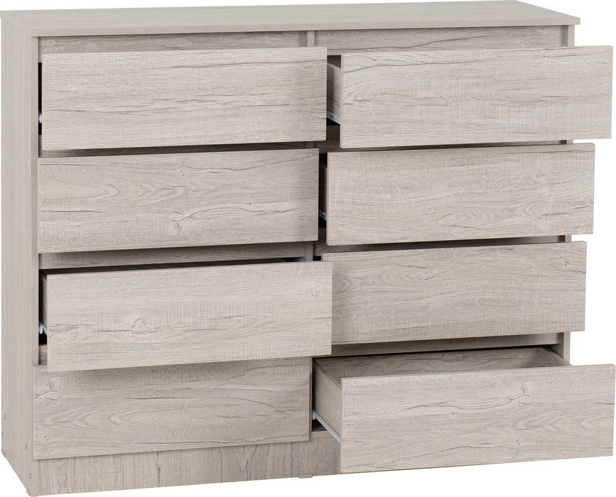 Malvern 8 Drawer Chest Urban Snow