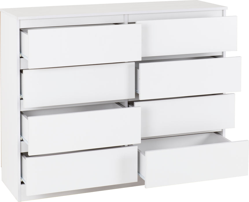 Malvern 8 Drawer Chest White