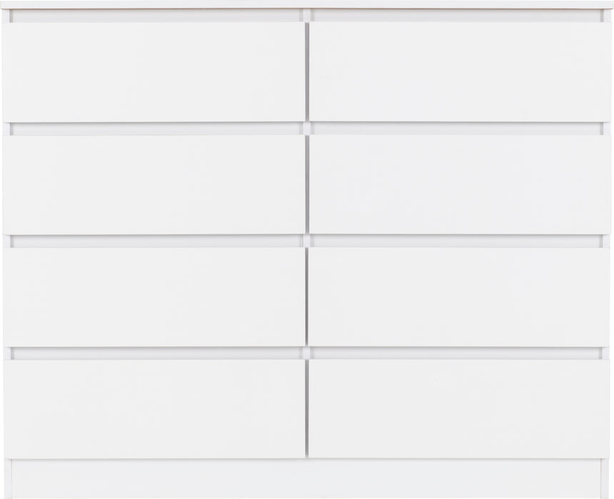 Malvern 8 Drawer Chest White