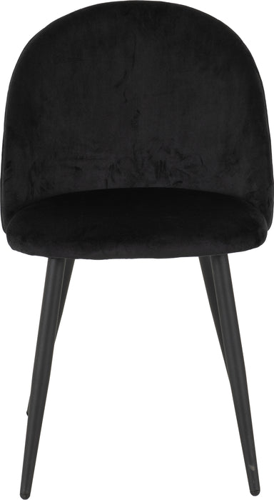 Marlow Dining Set White Marble Effect/Black/Black Velvet