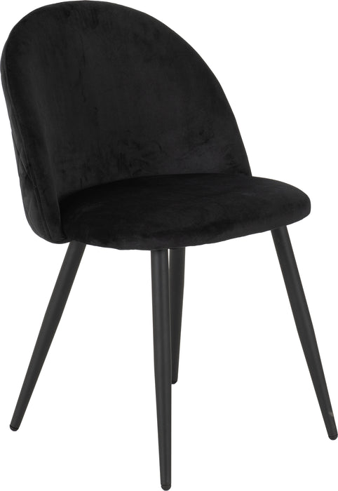 Marlow Dining Set Black Marble Effect/Black/Black Velvet