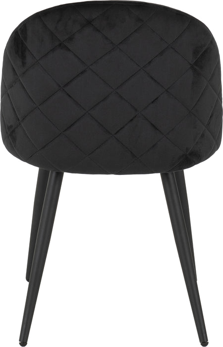 Marlow Dining Set White Marble Effect/Black/Black Velvet