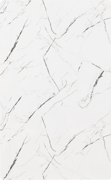 Marlow Dining Set White Marble Effect/Black/Black Velvet