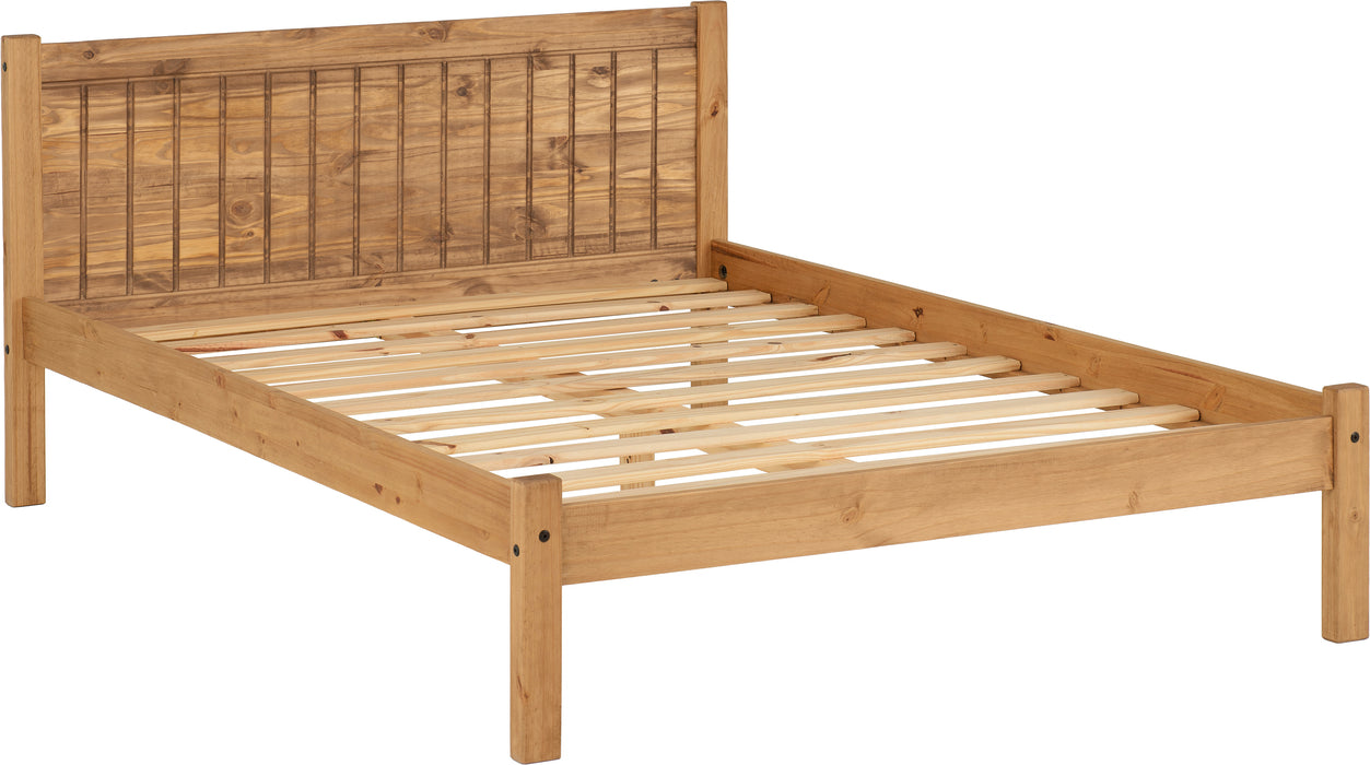 Maya 4'6" Bed Distressed Waxed Pine