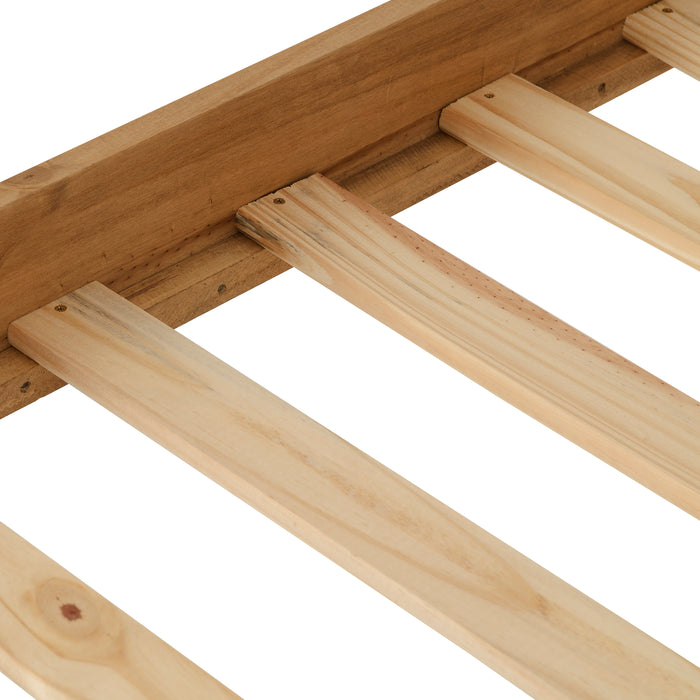 Maya 4'6" Bed Distressed Waxed Pine