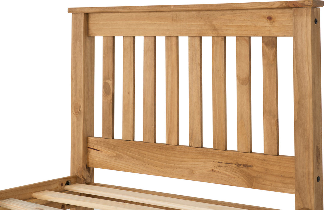 Monaco 3' Bed High Foot End Distressed Waxed Pine