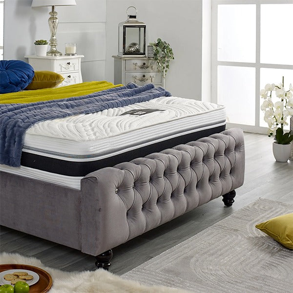 Mia Fabric With Mirror Bed