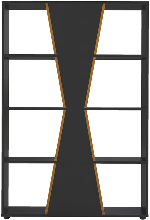 Naples Medium Bookcase Black/Pine Effect