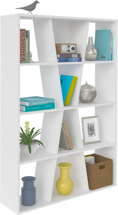 Naples Medium Bookcase White