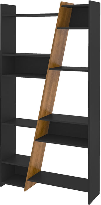 Naples Tall Bookcase Black/Pine Effect