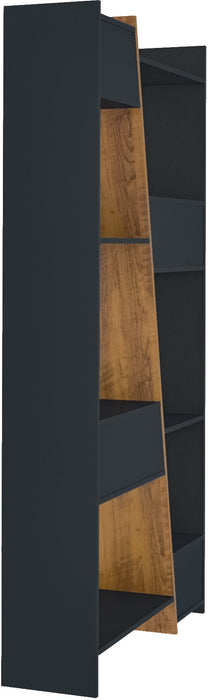 Naples Tall Bookcase Black/Pine Effect