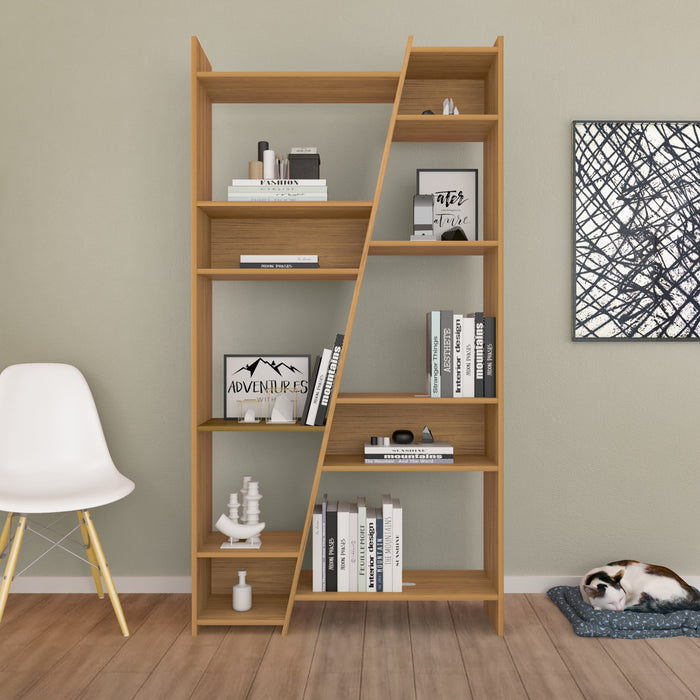 Naples Tall Bookcase Oak Effect