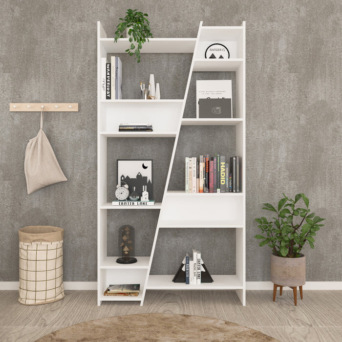 Naples Tall Bookcase White