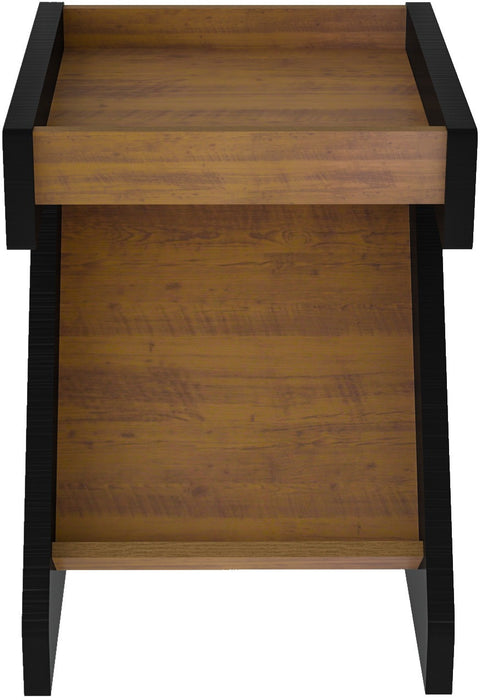 Naples Z Side Table Black/Pine Effect