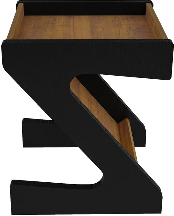 Naples Z Side Table Black/Pine Effect