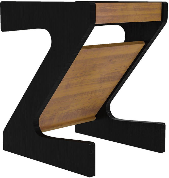 Naples Z Side Table Black/Pine Effect