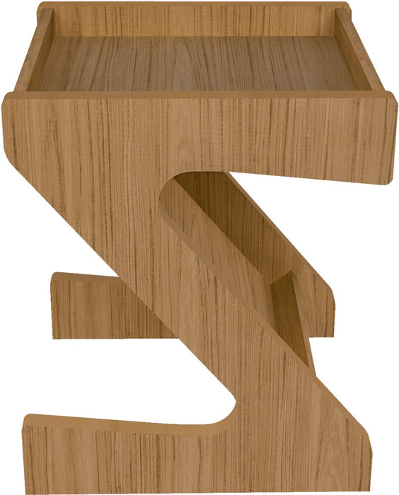 Naples Z Side Table Oak Effect