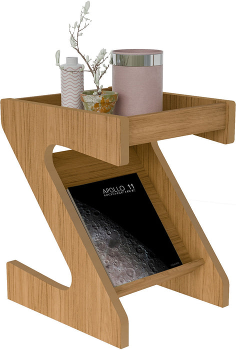 Naples Z Side Table Oak Effect